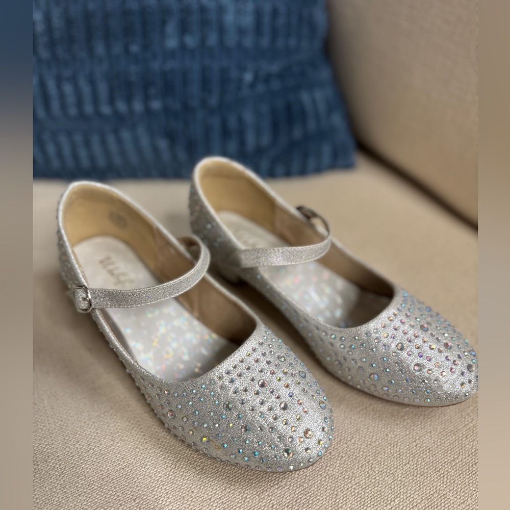 Silver Glitter Kids Shoes